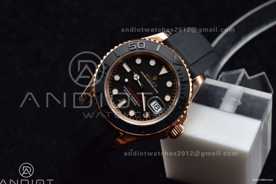 Edition Strap Best TimelessDesign Black VS on 1:1 VSF 1220 Yacht-Master Ceramic 126655 Oysterflex Bezel Rubber 0119